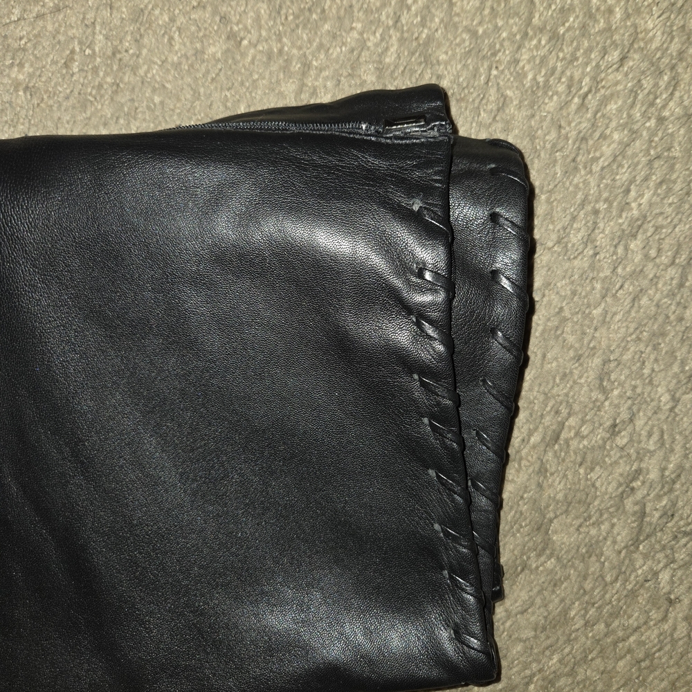 Cache Women's Dark Leather Flare Pants - Picture 9 of 9